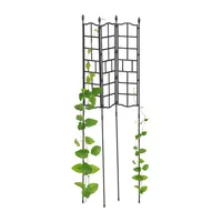 Relaxdays Rankgitter 3er Set, HxB: 124x14,5 cm, Rankhilfe Kletterpflanzen,
