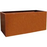 Vivanno Blumenkübel Pflanzkübel Pflanztrog Cortenstahl Metall "Maxi" 80cm, Rostbraun