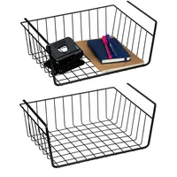 Relaxdays Unterregalhängekorb im 2er Set, für Schrank, Regal und
