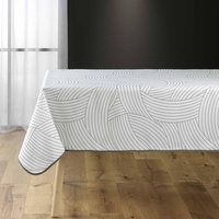 Douceur d'intérieur Linea Tischdecke, Weiß, Textil, 150x240 cm, Wohntextilien,