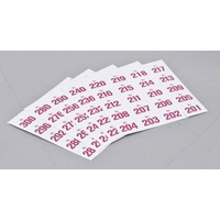 WOLF & APPENZELLER Klebenummern Zahlen, magenta 20,0 x 24,0