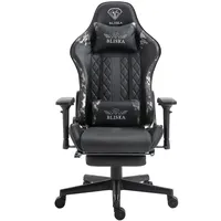 Trisens Gaming Stuhl Chair Racing mit Fußstütze und ergonomsichen