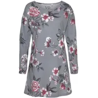 VIVANCE DREAMS Damen Nachthemd grau-allover Gr.32/34