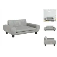 VidaXL Kindersofa Hellgrau 70x45x33 cm Samt