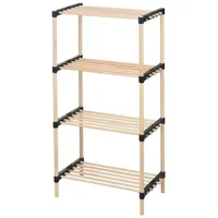 Storage Solutions Schuhregal mit 4 Ablagen Holz 49x28x92,5 cm