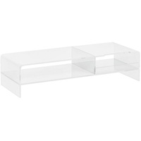 Homcom Monitorständer mit Staufach, Monitorerhöhung für Monitore bis 24