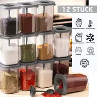 Jungengel Vorratsdosen 12'er Set Gewürzdosen 450ml Aufbewahrungsboxen Küche mit