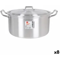 BigBuy Topf mit Deckel Aluminium 33,5 x 28 x