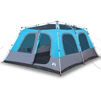 VidaXL Kuppel-Familienzelt 10 Personen Blau Quick Release