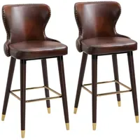 Homcom Barhocker PU braun 2er Set