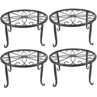 ANQIA 4 x Blumentopfständer aus Metall für den Innenbereich,