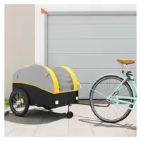 VidaXL Fahrradlastenanhänger schwarz/gelb 2018