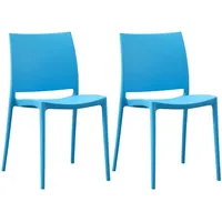 CLP 2er Set Gartenstühle Meton blau