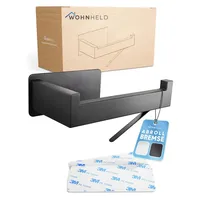 Wohnheld WOHNHELD® Toilettenpapierhalter ohne Bohren | Mit Abroll-Bremse |