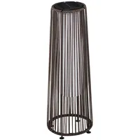 Outsunny Solarlampe, Rattan Solarleuchte, Solarlaterne IP44 Wasserdichte, Outdoor Lampe,