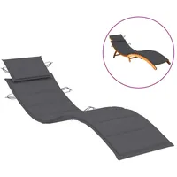VidaXL Sonnenliegen-Auflage Anthrazit 186x58x3 cm Oxford-Gewebe