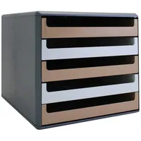 M&M Schubladenbox karamell, vanille 30057677BE, DIN A4 mit 5