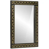 VidaXL Badspiegel 50x70x2,5 cm Massivholz Mango und Glas