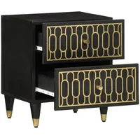 VidaXL Nachttisch 40x33x46 cm Massivholz Mango Modell 2