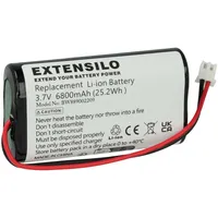 EXTENSILO Akku kompatibel mit Abathe Tischlampe, Nachttischlampe (6800 mAh,