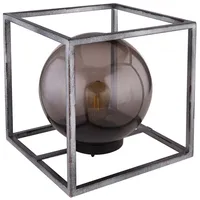 GLOBO Solarleuchte Kugel rauch Gartenleuchte Solarlampe, Würfel, nickel antik,