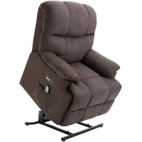 Homcom Sessel mit Aufstehhilfe Polyester, Mehrschichtenplatte, Stahl, Schaumstoff