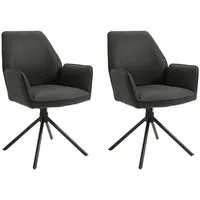 ByLIVING Esszimmerstuhl Blair 2er Set, Bezug (anthrazit, schwarz