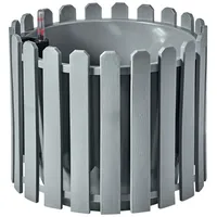 Hti-Living Blumentopf mit Wasserspeicher Nessa rund grau