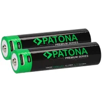 PATONA 2x PATONA Premium 18650 Zelle Li-Ion Akku +