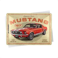 Nostalgic-Art Retro Blechpostkarte, 10 x 14 cm, Ford Mustang