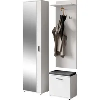 INOSIGN Jakob Garderoben-Set 3-St 120x40x200 schwarz-weiß