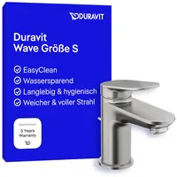 Duravit Wave Einhandmischer Edelstahl gebürstet