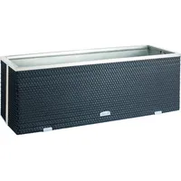 Wilk Polyrattan-Pflanzgefäß 70 cm x 38 cm Anthrazit mit