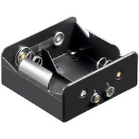 Goobay Batteriehalter , 2x Mono D mit Druckknopfanschluß