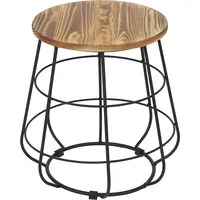 MCW Beistelltisch mit Stauraum MCW-A80, Nachttisch Kaffeetisch, Industriedesign Echtholz
