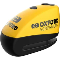 Oxford Screamer 7 Bremsscheibenschloss m. Alarm - Gelb/Schwarz