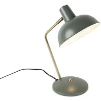 QAZQA - Retro Tischlampe grün mit Bronze - Milou