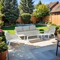 Hartman Rosalie Loungeset inkl. Loungetisch Aluminium/Kunstfaser Hellgrau