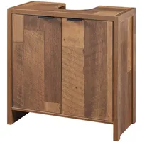 [en.casa] Waschbeckenunterschrank Namsskogan 60x60x30cm Walnussoptik