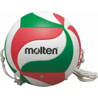 Molten Volleyball Trainingsball mit 2 Halteseilen Weiß/Grün/Rot Gr. 5
