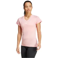 Adidas Aeroready Train Essentials Minimal Branding V-Neck Damen rosa