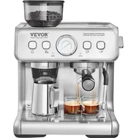 Vevor Espressomaschine mit Mahlwerk, 15 Bar Halbautomatische Espressomaschine mit