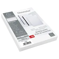 Exacompta Einbanddeckel Chromolux Karton 250g/qm, A4, weiß, 2980C