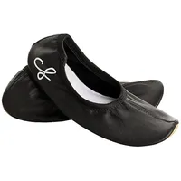Siegertreppchen Turnschläppchen Leder (Größe 31) Schwarz, Gymnastikschuhe für Kinder