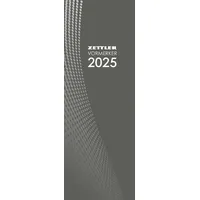 Zettler - Vormerkbuch 2025 rot, 10,5x29,7cm, Taschenkalender mit 64