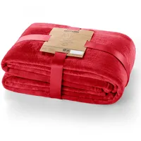 DecoKing Kuscheldecke 150x200 cm rot Decke Microfaser Tagesdecke Fleece