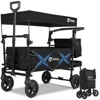 Sekey Bollerwagen Faltbar 150kg Traglast, 122x58x112cm (L/B/H), Schwarz