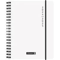 Brunnen Schülerkalender (2024/2025) „Plain White“, 2 Seiten = 1