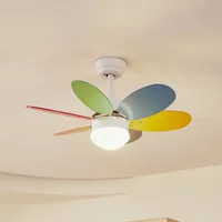 LINDBY Deckenventilator mit Licht Litur, leise (Ø 77 cm),