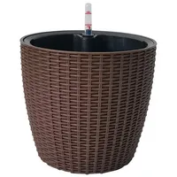 Hti-Living Blumentopf Nessa Hydro 21,5 cm Braun mit Wasserspeicher